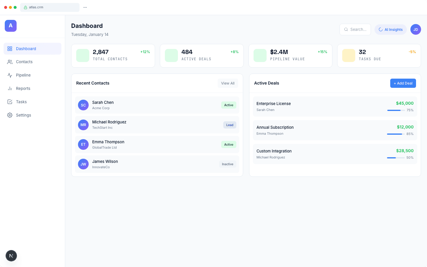 atlas - Dashboard